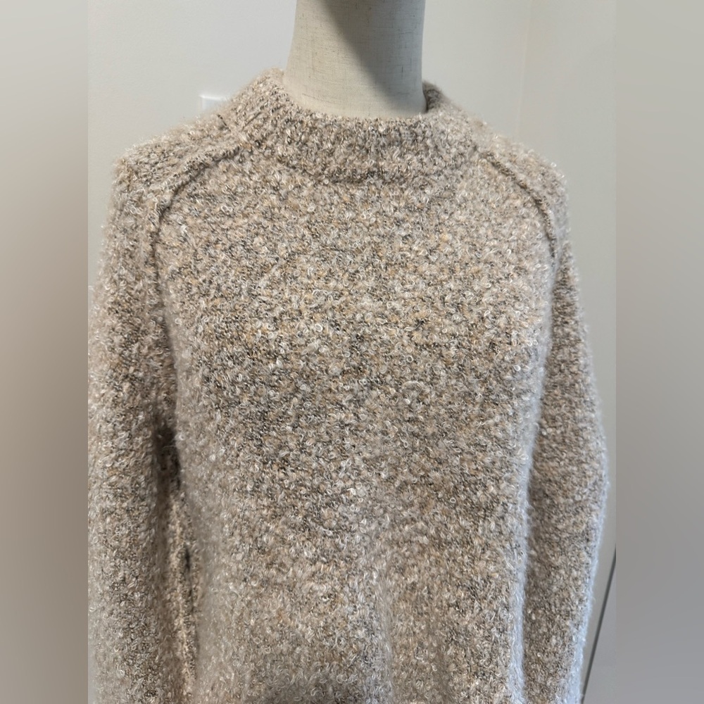 Free People Textured Cream Sweater